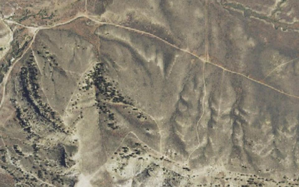Powell motocross track seen from above