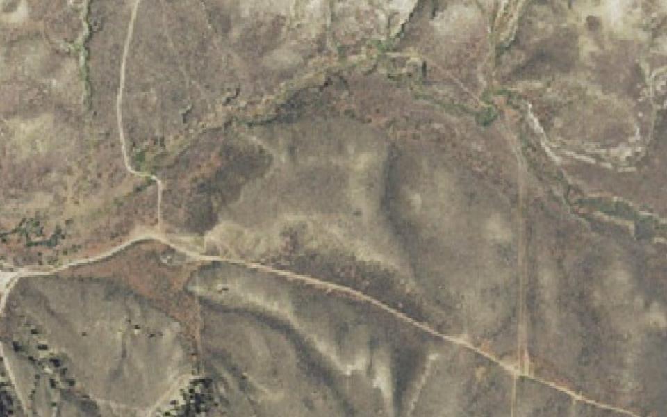 Powell motocross track seen from above