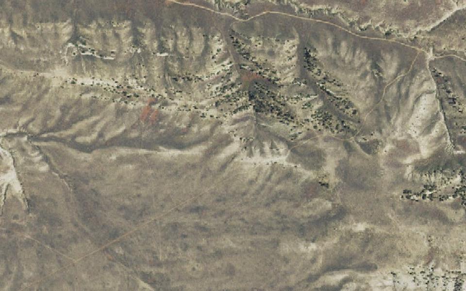 Terrain de motocross de Powell vu du ciel