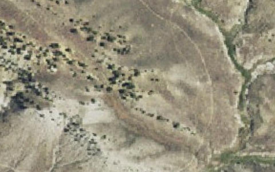 Powell motocross track seen from above