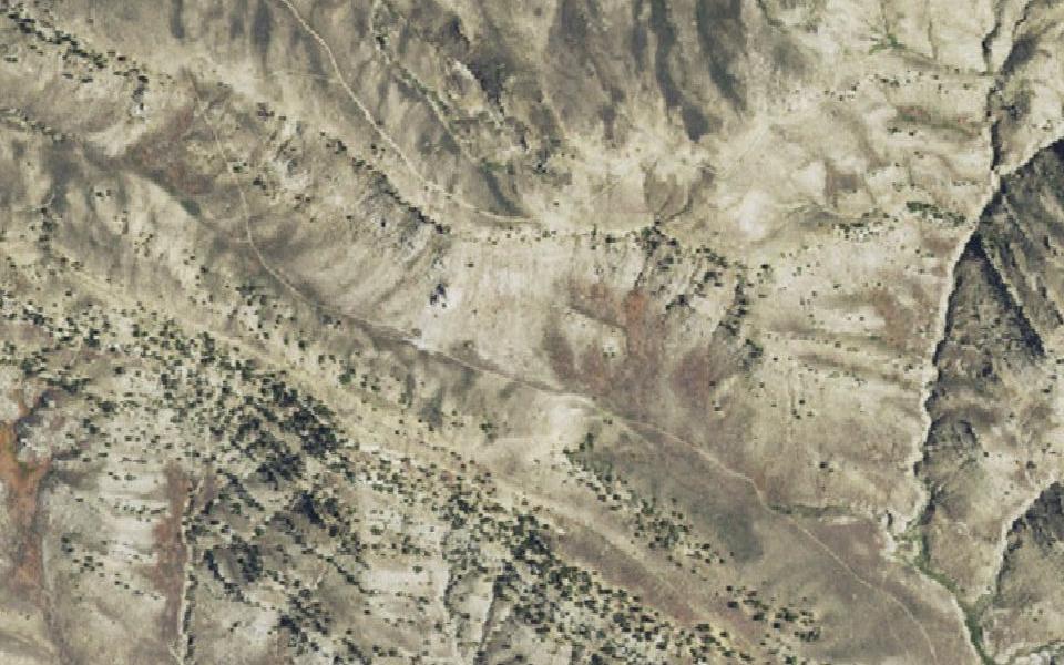 Powell motocross track seen from above