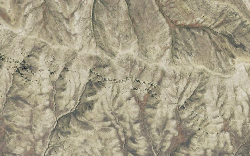 Powell motocross track seen from above