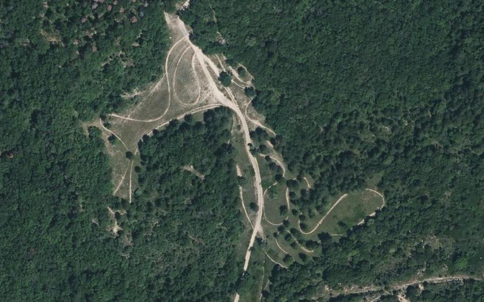 Terrain de motocross de Saint-Jean-de-la-Blaquière vu du ciel