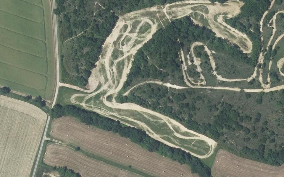 Sansan motocross track seen from above