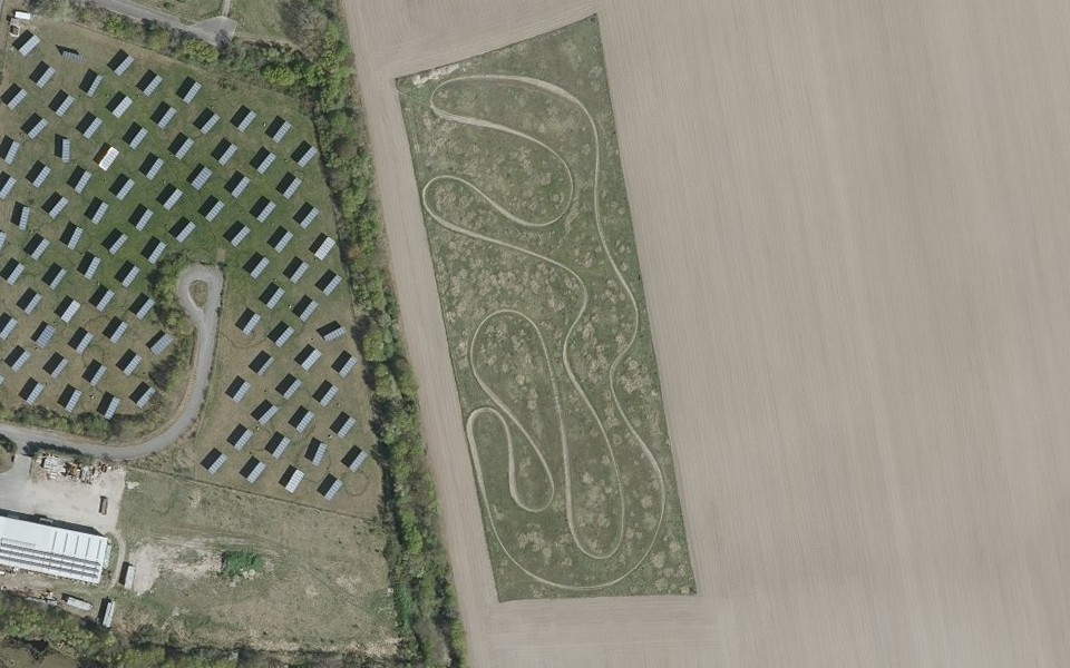 Sonnewalde motocross track seen from above