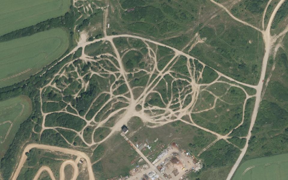 Dobrany motocross track seen from above