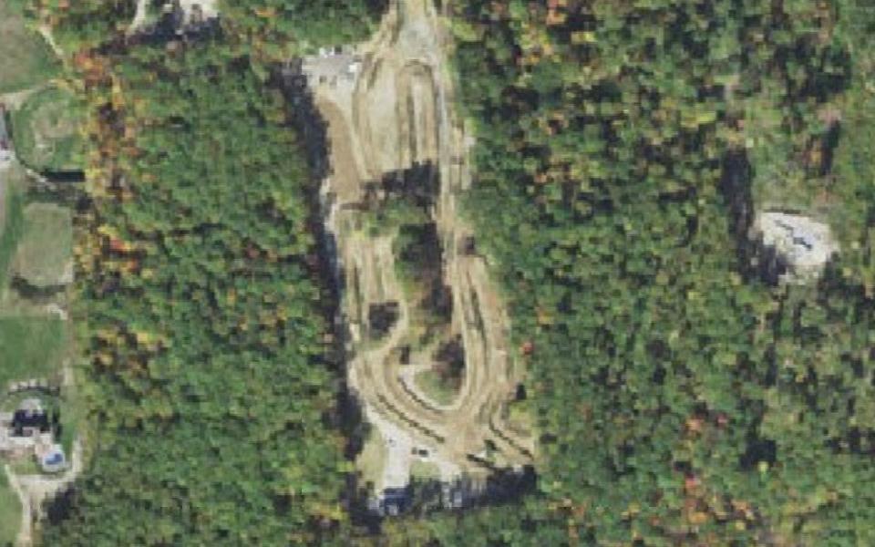Phillipston motocross track seen from above