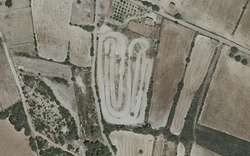 Terrain de motocross de Santa Margalida vu du ciel