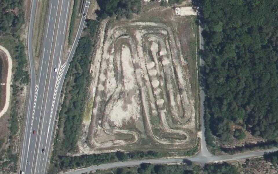 Terrain de motocross de Theillay vu du ciel