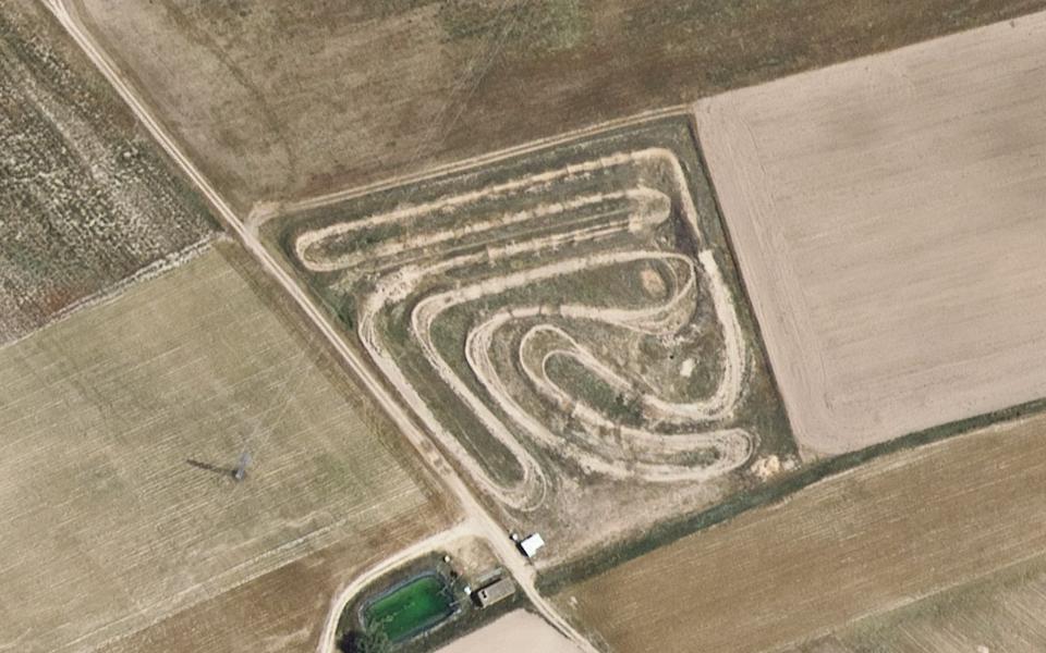 Navalmanzano motocross track seen from above