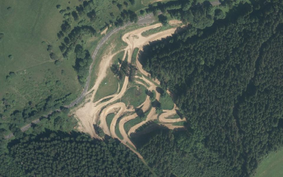 Kraslice motocross track seen from above