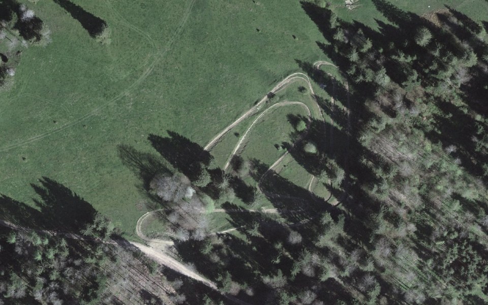Corgemont motocross track seen from above