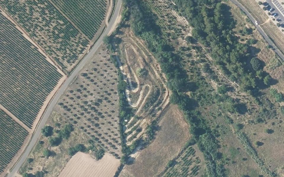 Terrain de motocross de Paulhan vu du ciel