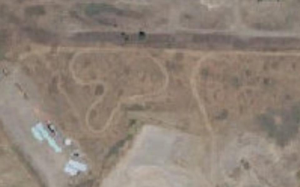 Medical Lake motocross track seen from above