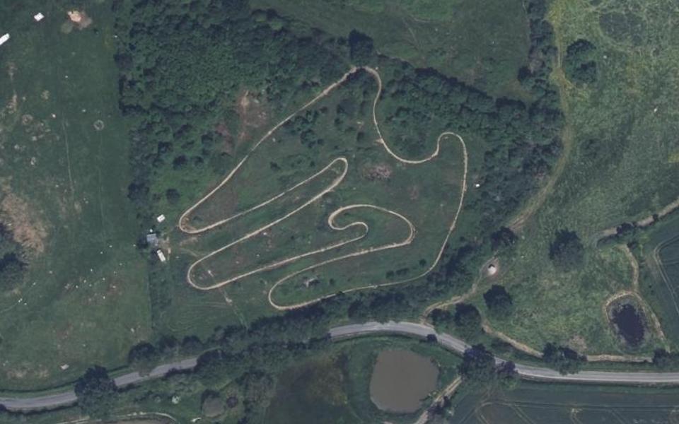 Lageon motocross track seen from above