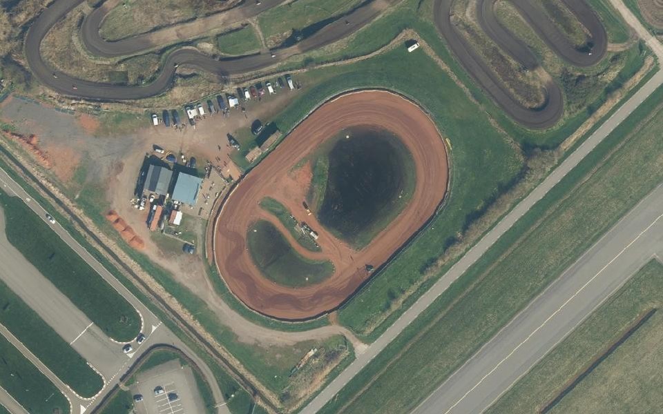 Terrain de motocross de Lelystad vu du ciel