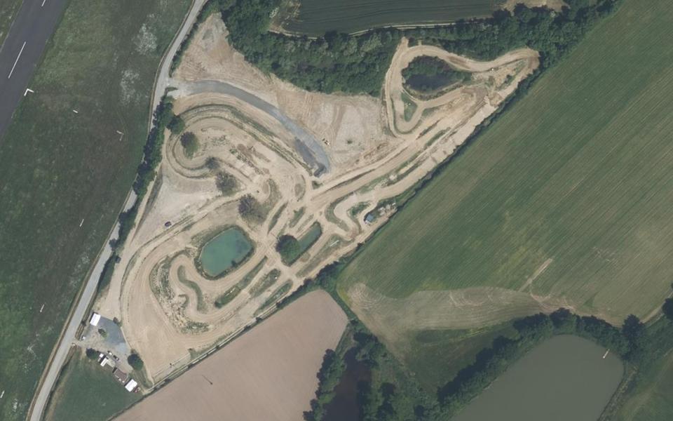 Terrain de motocross de Cholet vu du ciel