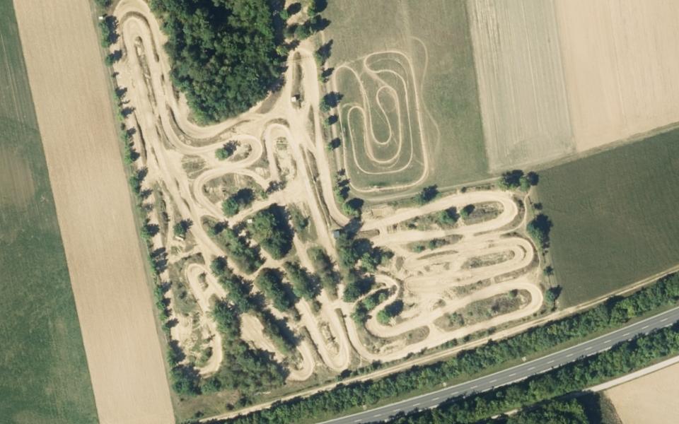 Arnstein motocross track seen from above