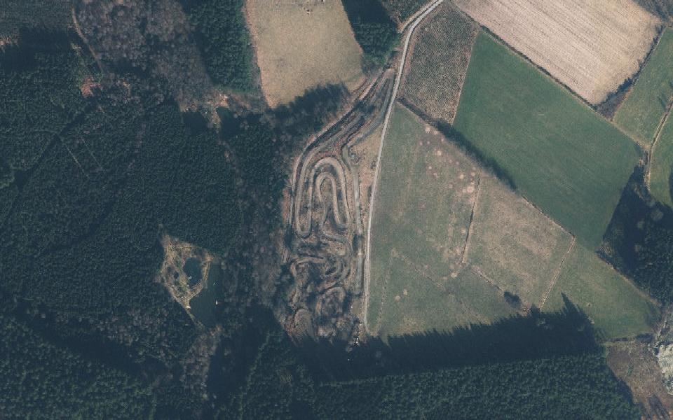 Bertrix motocross track seen from above