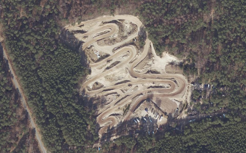 Borger motocross track seen from above