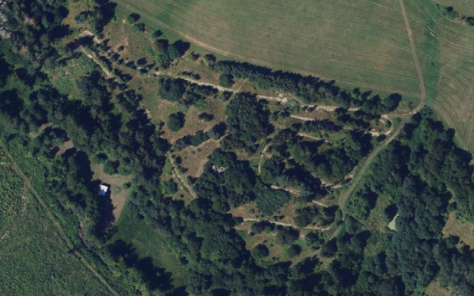 Motokrosová dráha seen from above