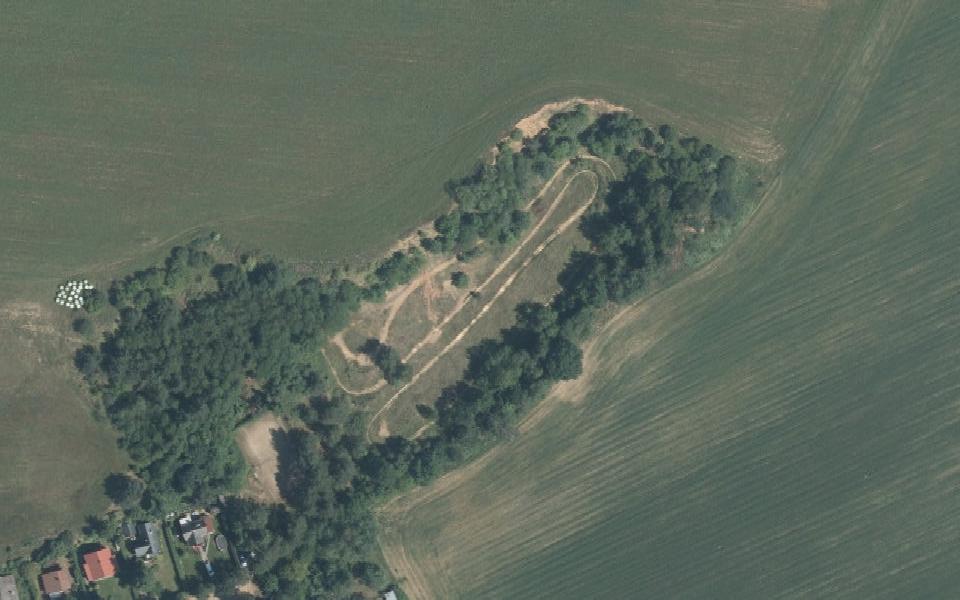 Krasna Hora nad Vltavou motocross track seen from above