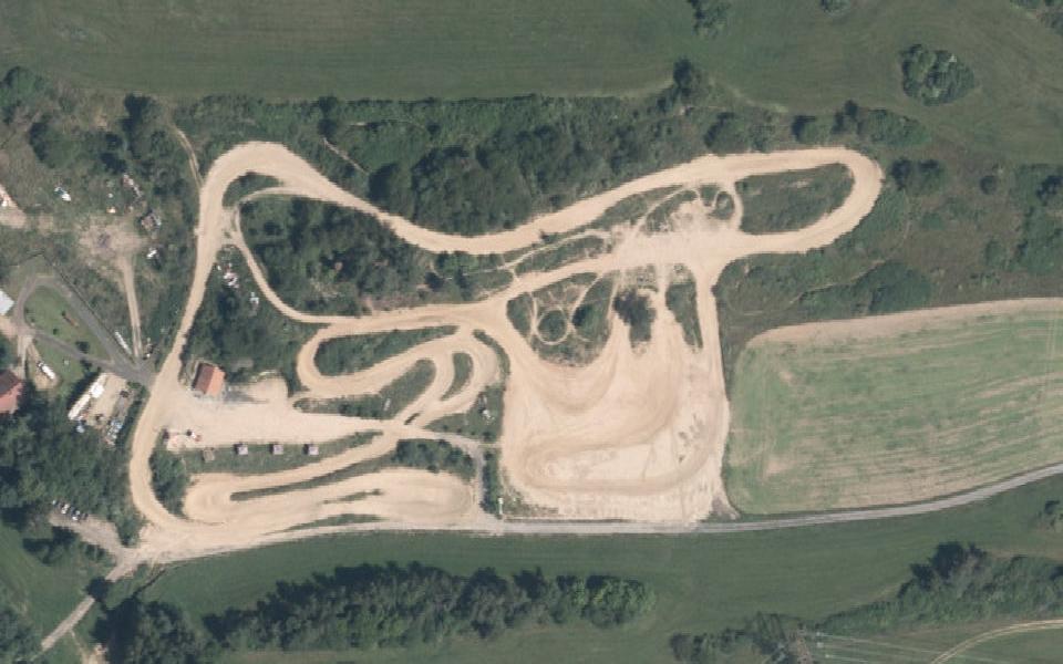 Stara Hut' motocross track seen from above
