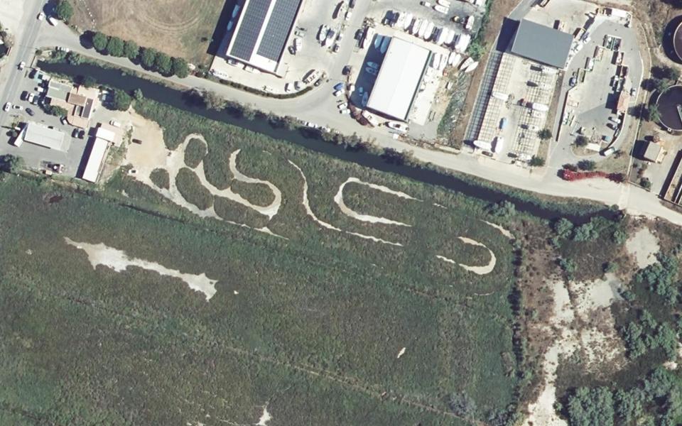 Saint-Florent motocross track seen from above