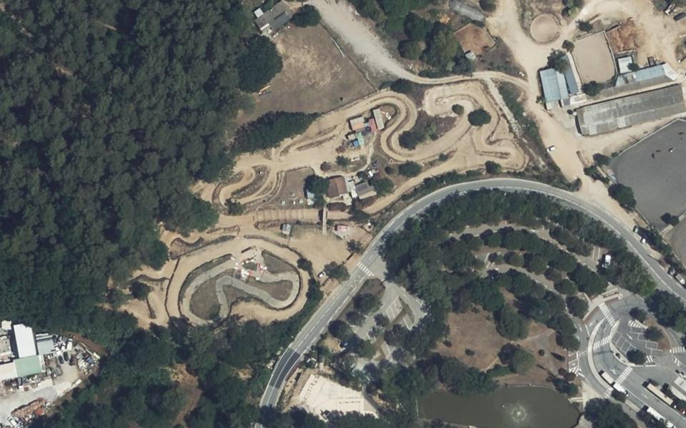 Terrain de motocross de Mougins vu du ciel
