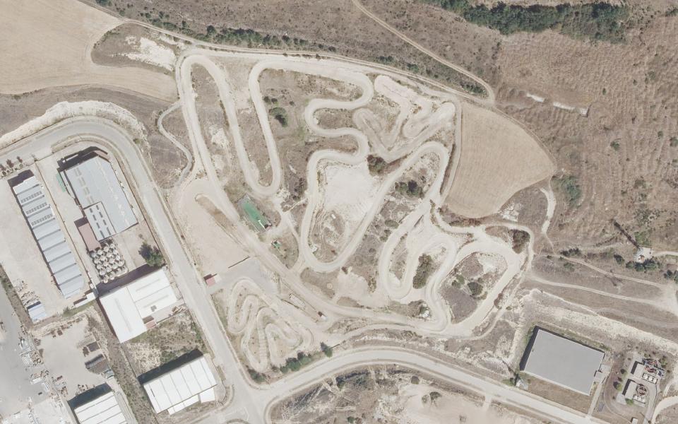 Terrain de motocross de Miranda d’Ebro vu du ciel