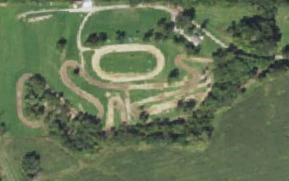 Terrain de motocross de Galesburg vu du ciel