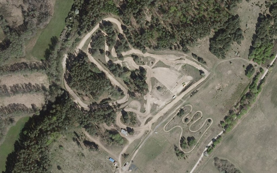 Moto-Cross-Strecke Kieferngrund seen from above