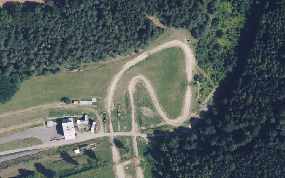 Brezova nad Svitavou motocross track seen from above