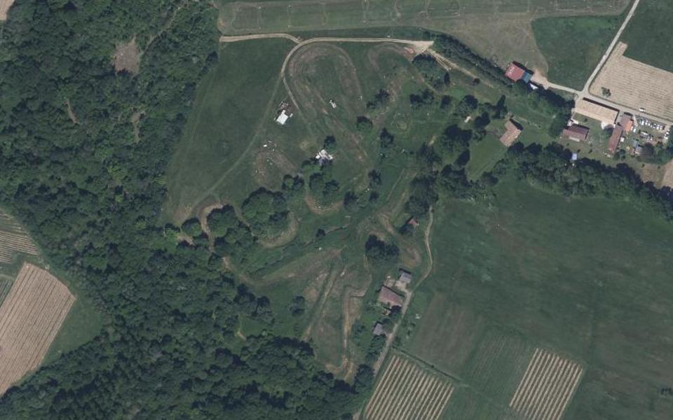 Terrain de motocross de Porte-de-Benauge vu du ciel