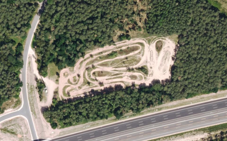 Terrain de motocross de Kammerstein vu du ciel