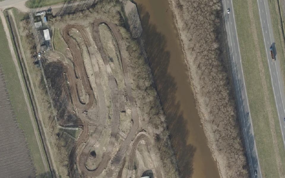 Motorcross Circuit "De Ruttense brug" MC NOP vu du ciel