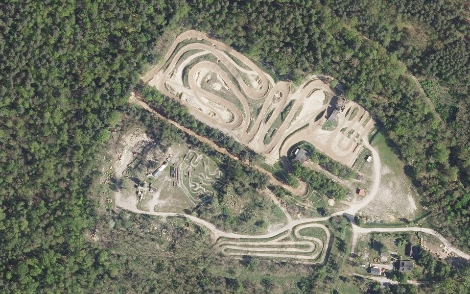 Terrain de motocross de Kladow vu du ciel
