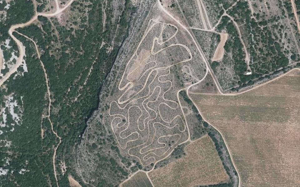 Montpeyroux motocross track seen from above
