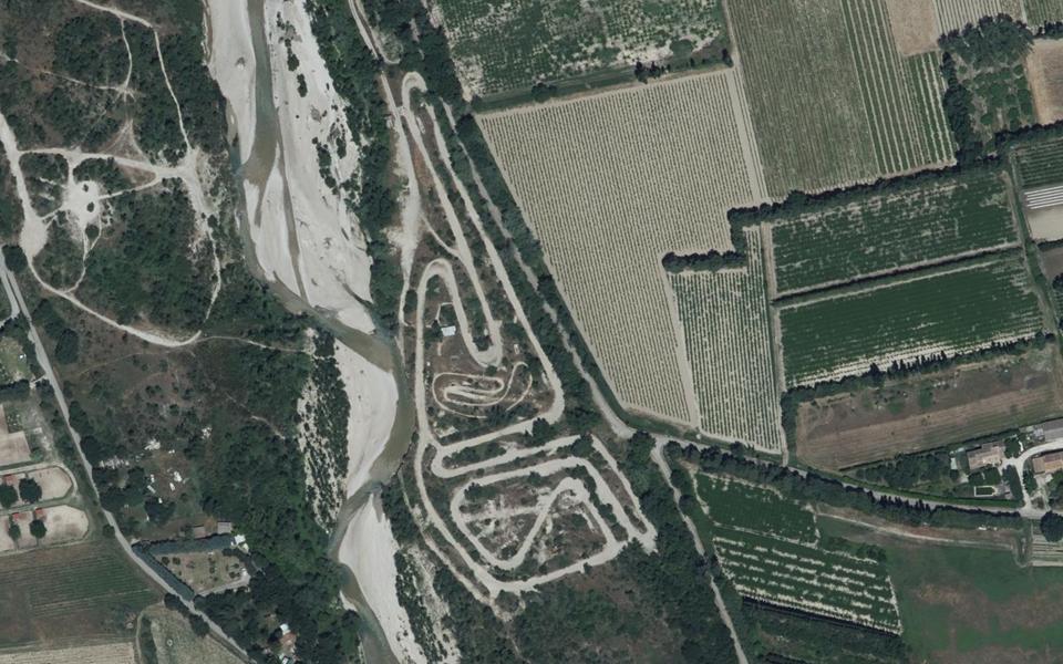 Motocross de Sarrians seen from above