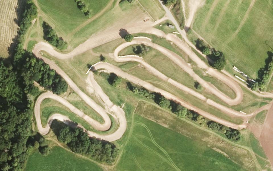 Motocross Bramberg seen from above