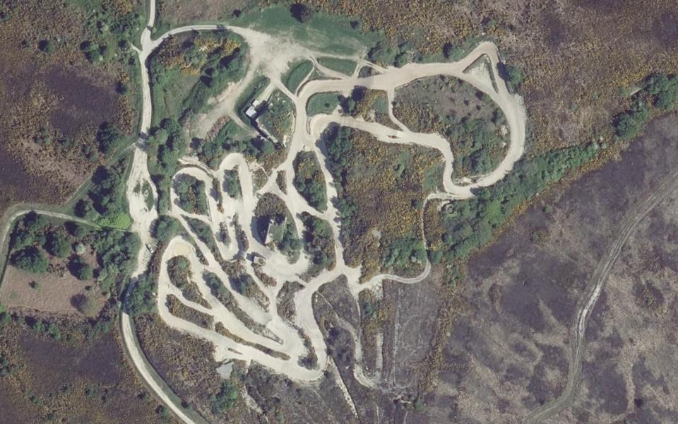 Terrain de Motocross de Fermanville vu du ciel
