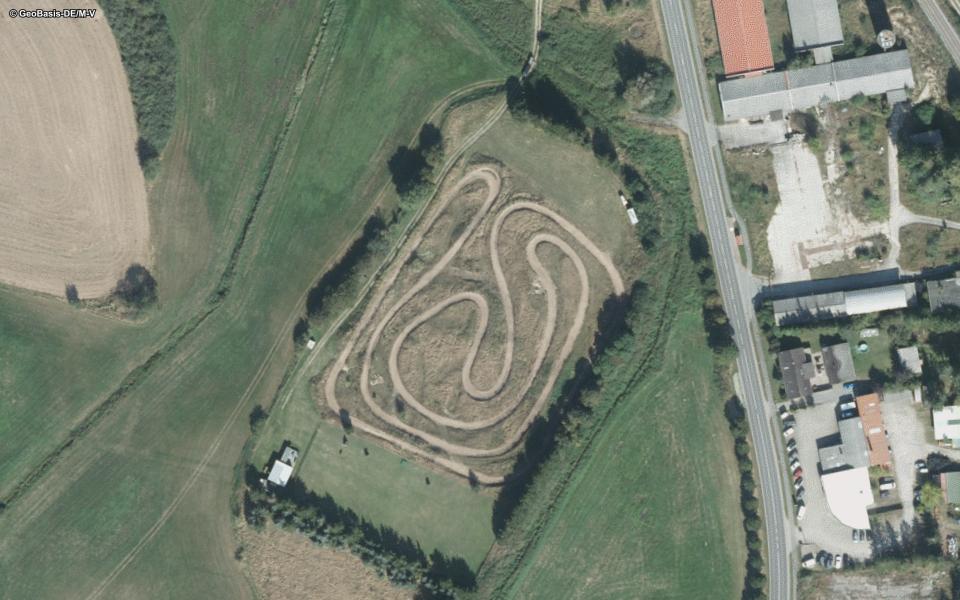 Rehna motocross track seen from above