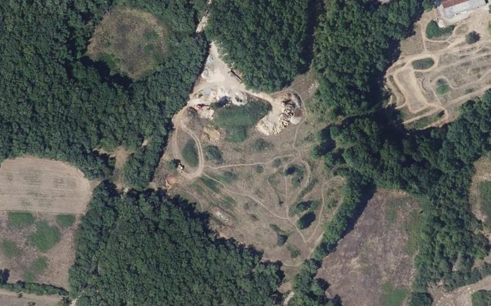 Terrain de motocross de La Rouquette vu du ciel