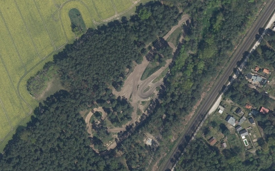 Bestensee motocross track seen from above