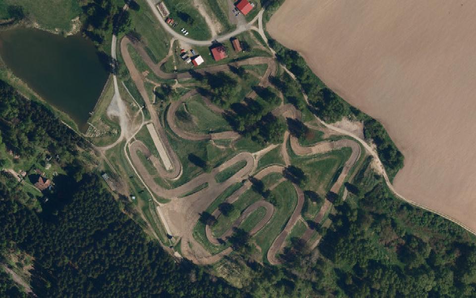 Pacovský Propad - motokrosová trať seen from above
