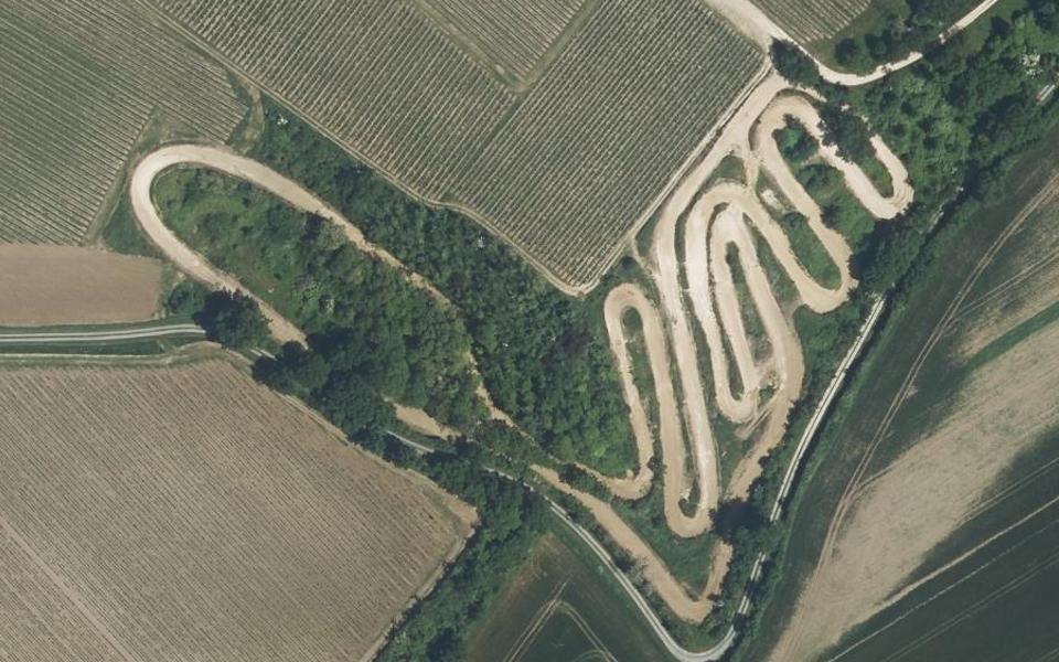 Montreuil-Bellay motocross track seen from above
