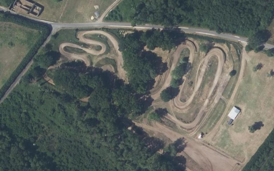 Ouzilly motocross track seen from above