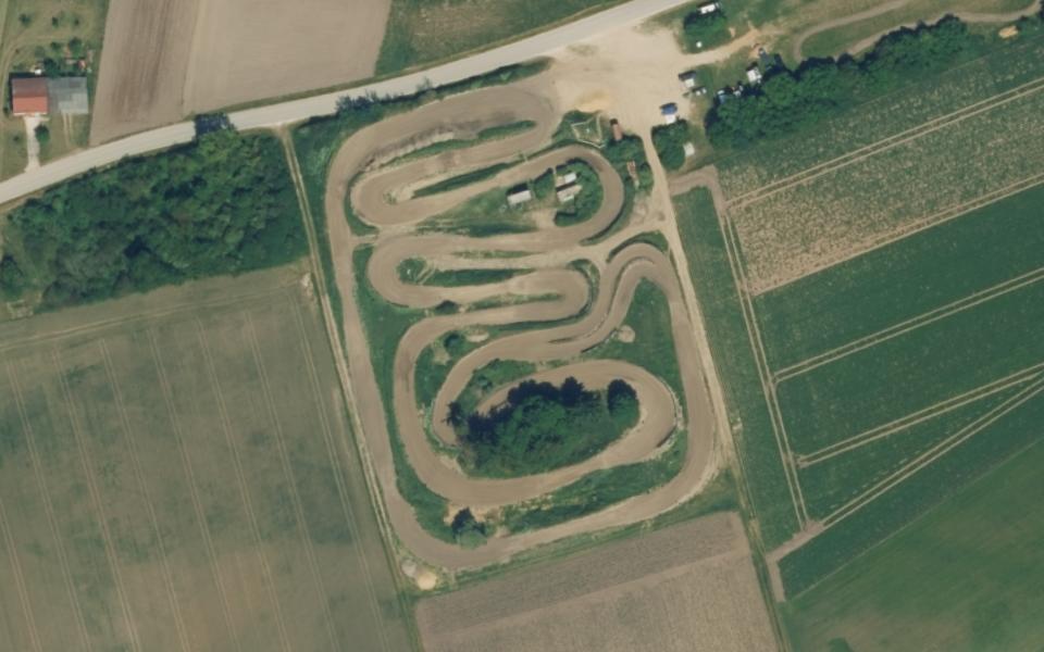 Motocrossstrecke MSC Manching vu du ciel
