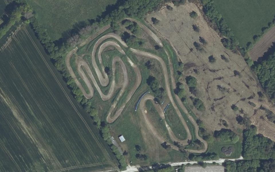 Terrain de motocross de La Motte vu du ciel