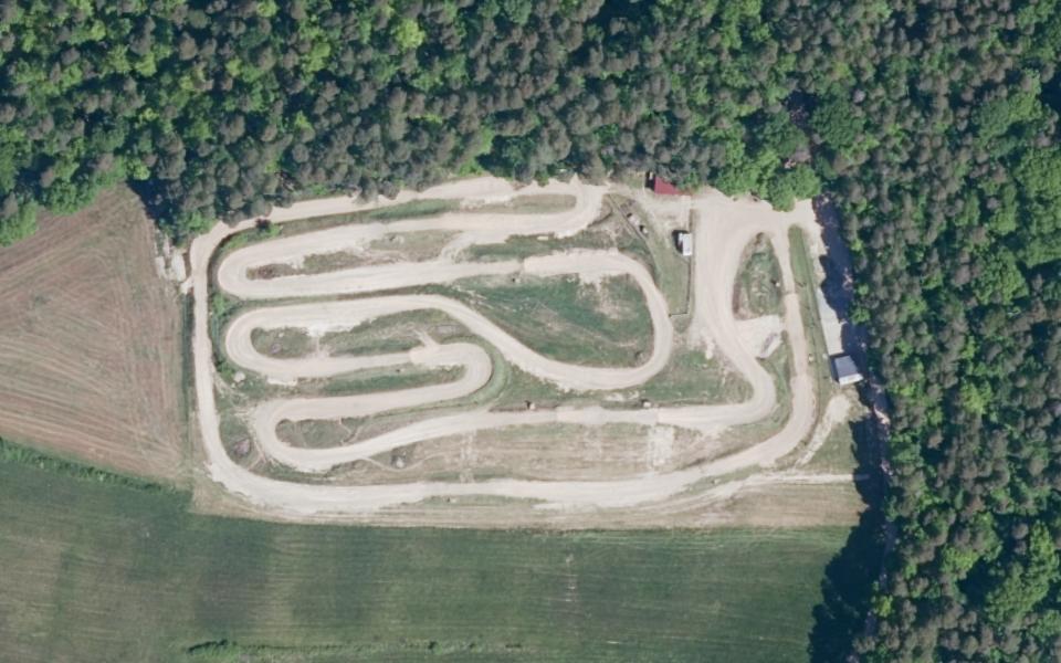 Burgwindheim motocross track seen from above
